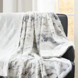 Marble Blue Throw Madison Park 60 X 70 Oeko-Tex Faux Fur